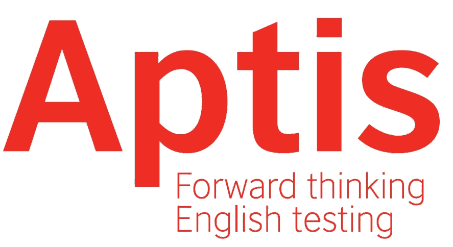 Logo de APTIS Forward thinking English testing