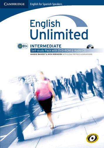 Portada del libro "English unlimited for spanish speakers intermediate self-study pack"