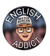 logo de English addict with Mr. Duncan, un canal de youtube para practicar listening